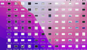 スクリーンショットに埋もれたデスクトップ画面