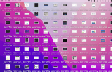 スクリーンショットに埋もれたデスクトップ画面